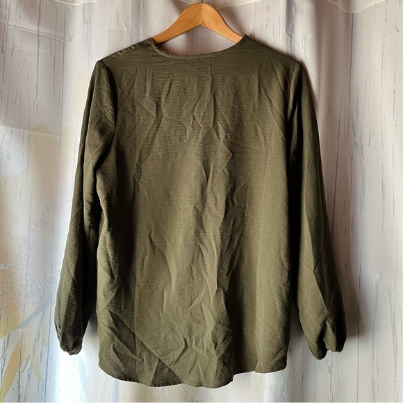 FRED DAVID Olive Green Top - Picture 3 of 6